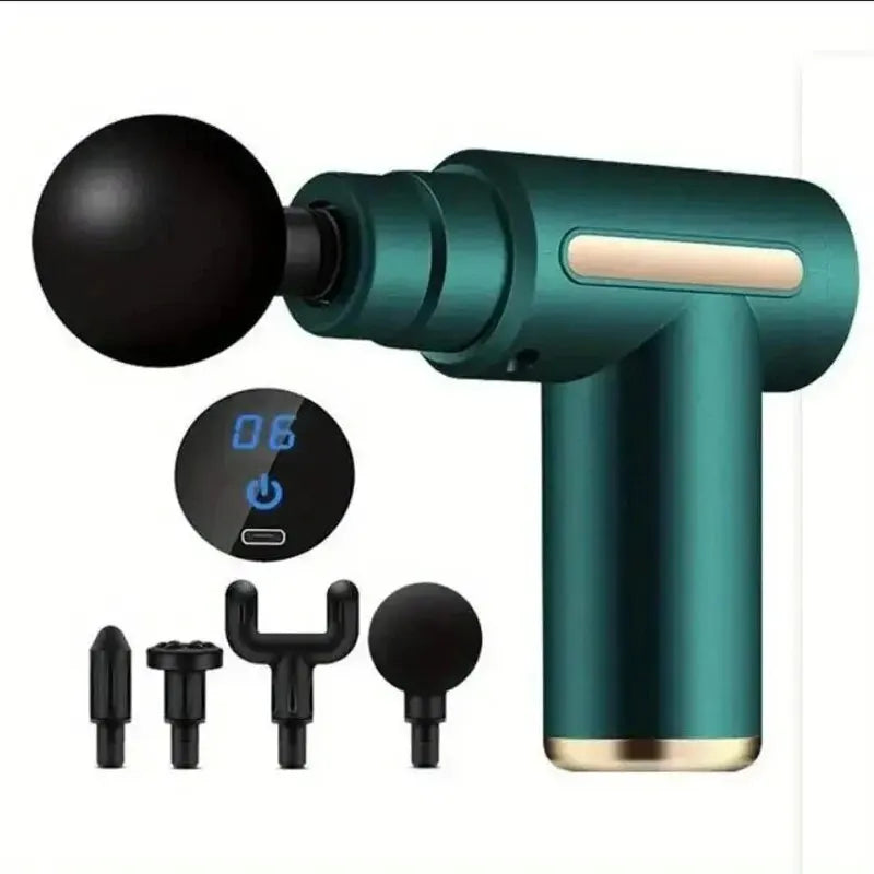 Fascial Massage Gun Electric Waist and Back Massager High-Frequency Vibration Muscle Relaxation Electric Shoulder Massage Gun