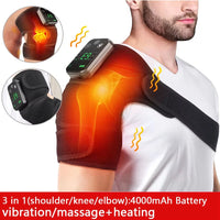 Electric Shoulder Massager Heating Vibration Massage Belt Hot Compress